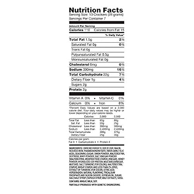 Snack Factory Pretzel Crisps, Honey Mustard and Onion, 7.2 Ounce (2 pack)