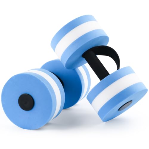 UNAOIWN Water Dumbbells Water Aerobics for Pool Fitness Exercise Lightweight Resistance Aquatic Dumbbell Pool Barbells for Swimming