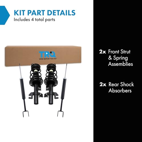 Image of TRQ Front and Rear Strut & Coil Spring Assembly Set Driver & Passenger Sides Compatible with 13-16 Dodge Dart