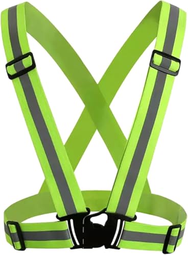 VAOLOAV 1 Pièce Gilet Jaune de Securite Réglable Elastique Bande Reflechissante Adhesives Gilets Jaunes Adultes avec