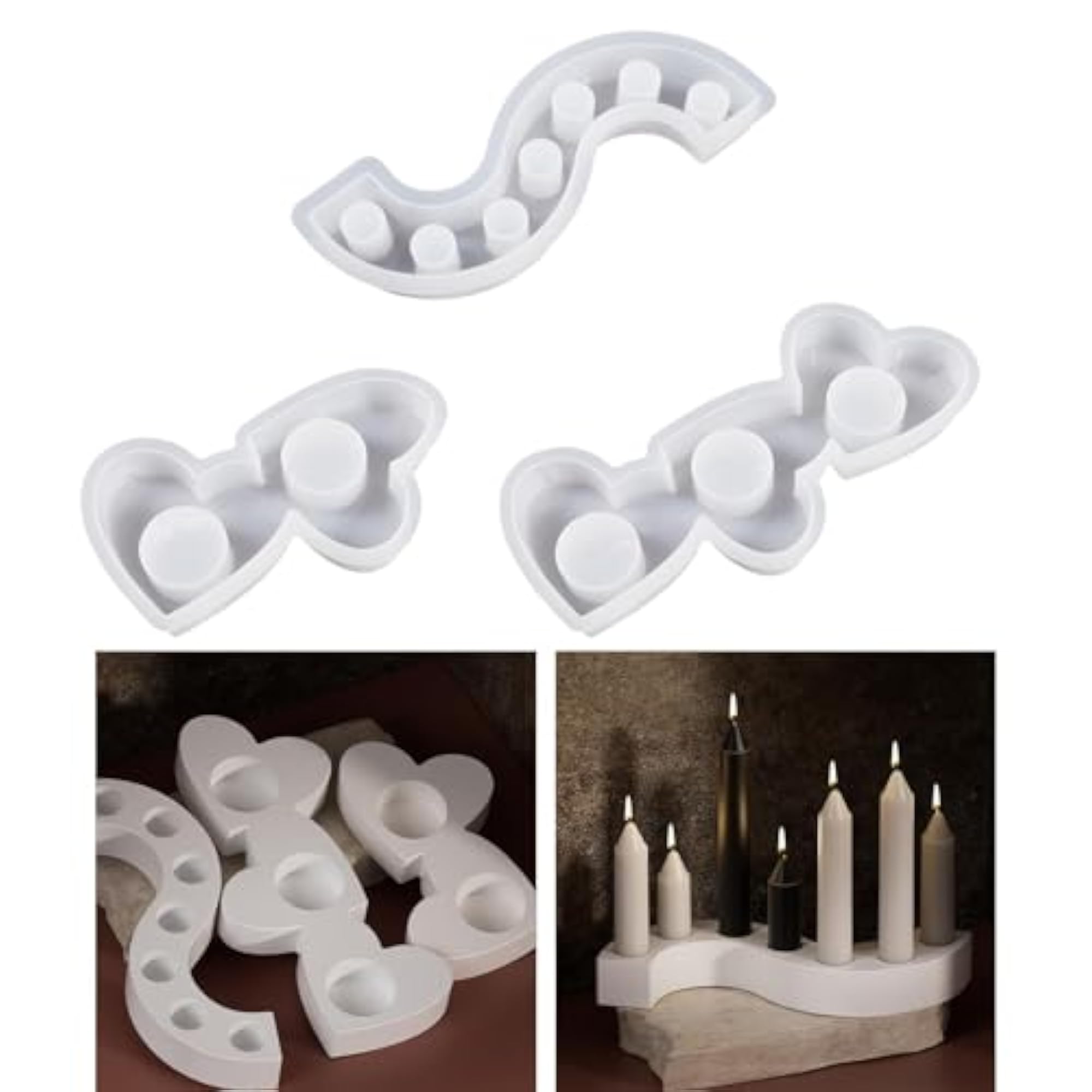 Epoxy Candlestick Mould Candle Stand Creative Tool Style A