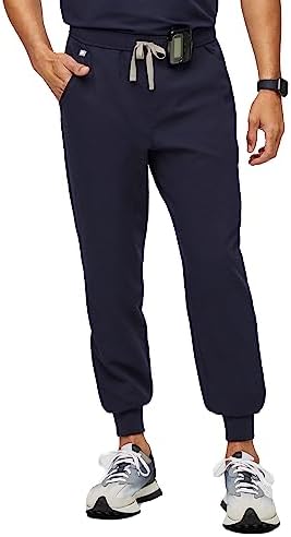 FIGS Tansen Jogger Scrub Pants for Men - Navy Blue, M