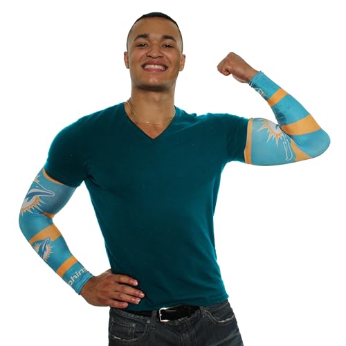 Littlearth NFL Miami Dolphins Strong Arms Team Color 17 wrist to bicep