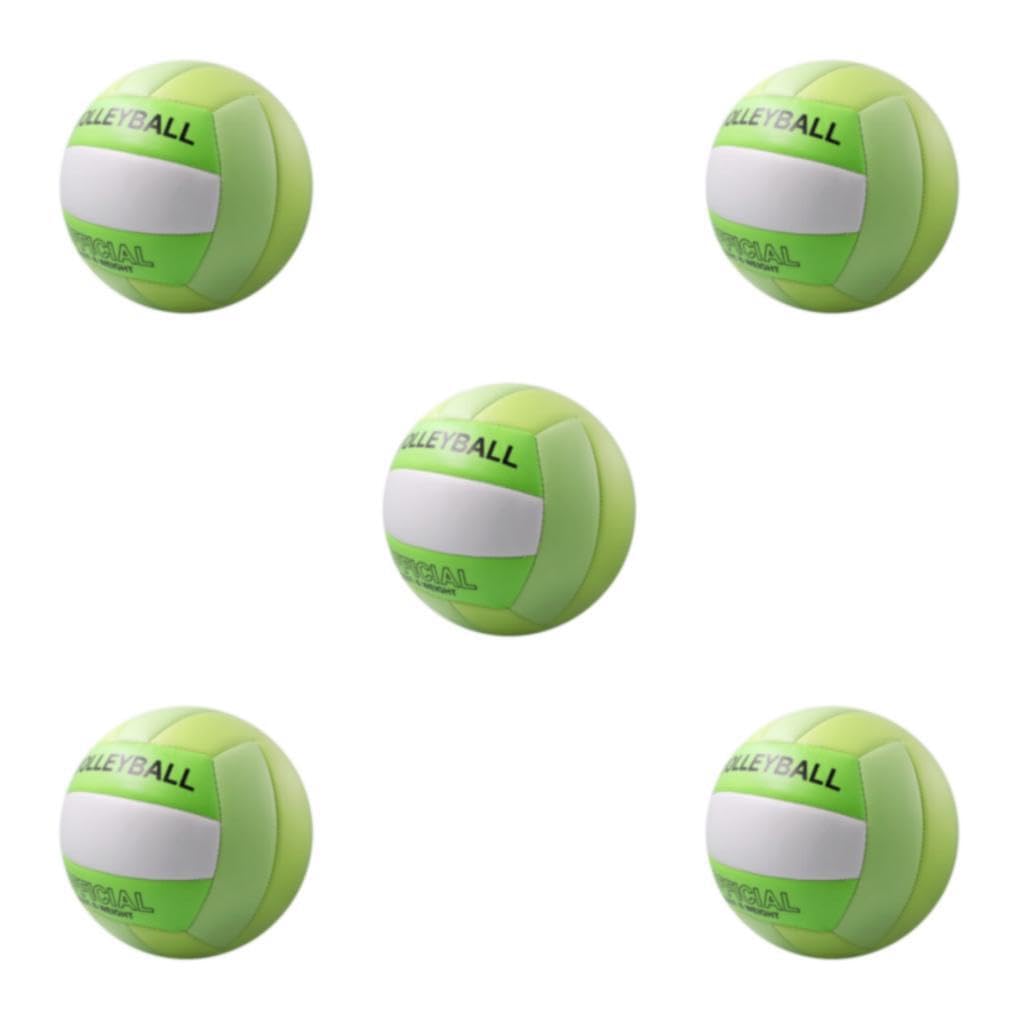 5 Ensemble de Volley-ball pour l'extérieur, ingrédients écologiques, artisanat exquis, Match Durable, entraînement en PVC, volley-ball en plein air, vert