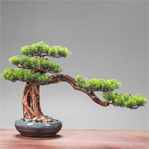 Pino bonsai artificial para decorar zonas interiores sin luz 6