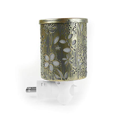 Difusor aromático eléctrico floral de bronce enchufable miniatura 2