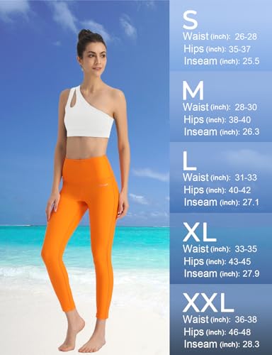 Image of Ubestyle UPF 50+ High Waist Women's Swim Pants Swim Leggings Swimming Tights Rash Guard Pants Sun Protective