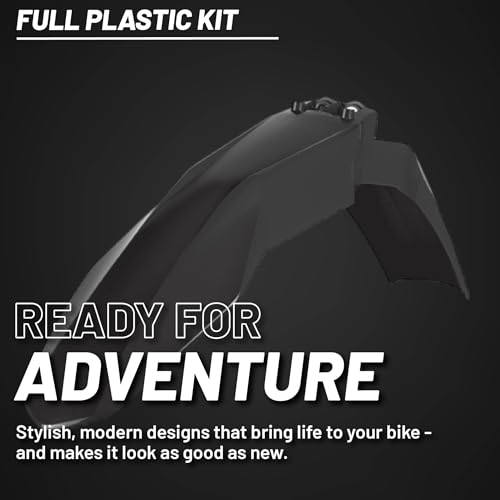 Polisport 91066 - Polisport Mx Plastic Replica Kit Per Chi Cerca La Qualità Oem Per Moto Gas Gas In Colore Nero - 4