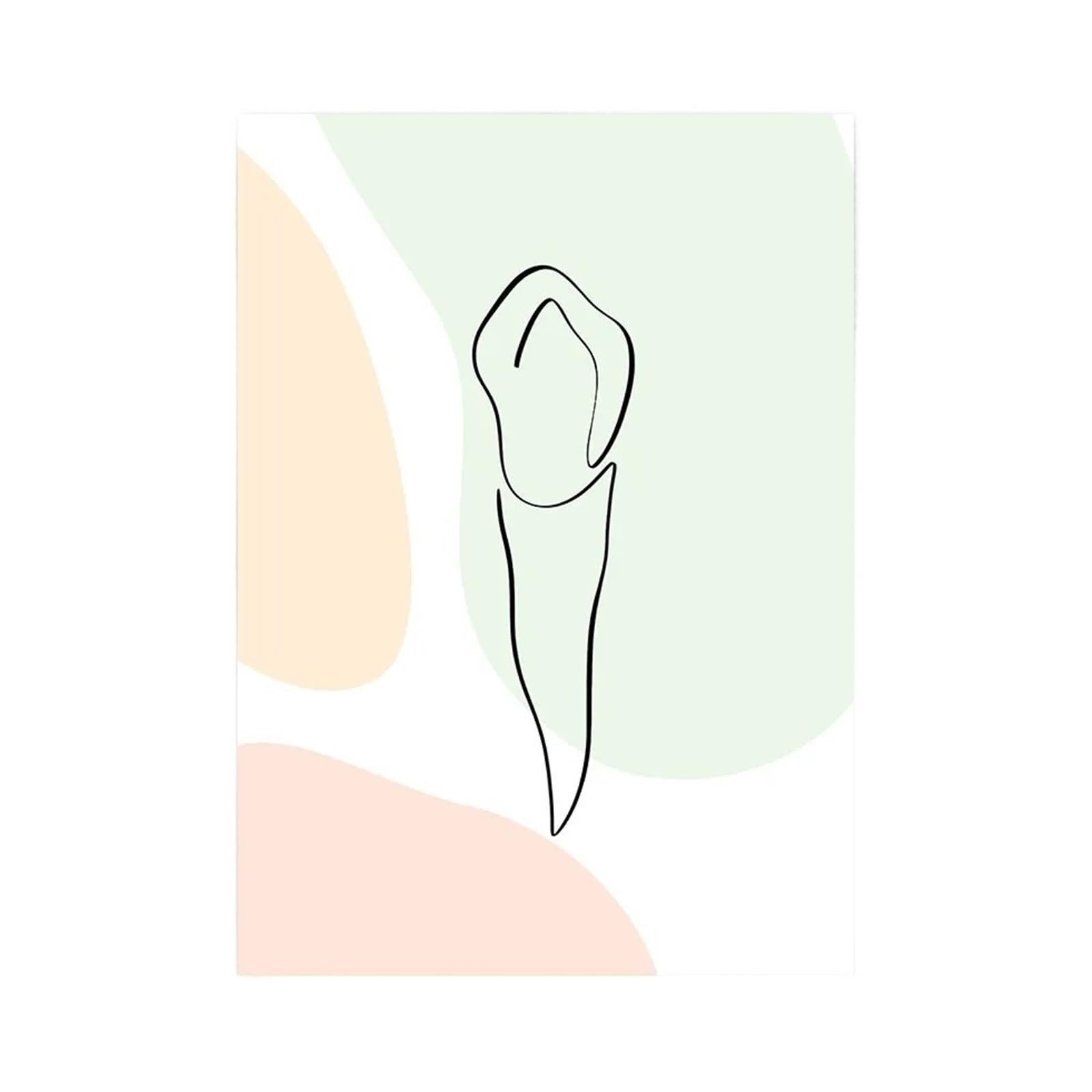 1pc Teeth Abstract Line Oral Health Dentist Wall Art Canvas Painting Nordic Posters And Prints Pictures For Dental Clinic(4,20x30cm)