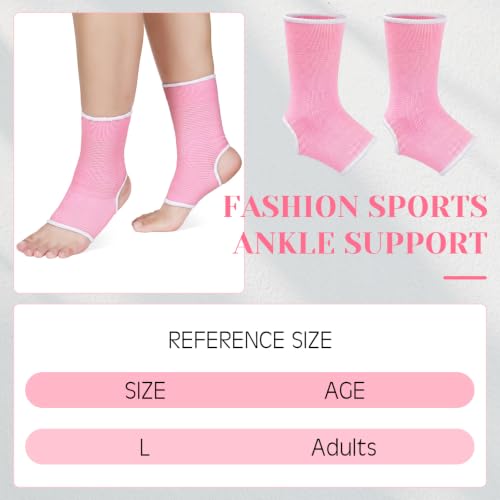 Image of Haysandy 4 Pcs Ankle Brace Support, Pink, Adults