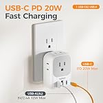 TESSAN USB C Charger Block 20W PD, Fast Charging Adapter Wall Plug - Image 2