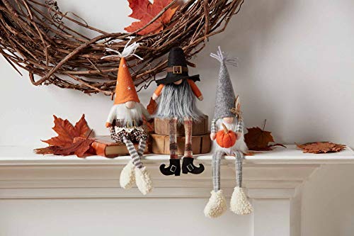 Mud Pie Fall Dangle Gnome (Pilgrim), Brown (42600547G), 9" x 4"