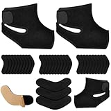 VioraWhite 2 Pcs Ski & Snowboard Boot Fitting Liner Sleeve with 30 Pack J Bars Fitting Pads, 3 Sizes Self-Adhesive Foam Padding, Reduce Heel Lift and Ankle Blisters for Skiing Snowboarding