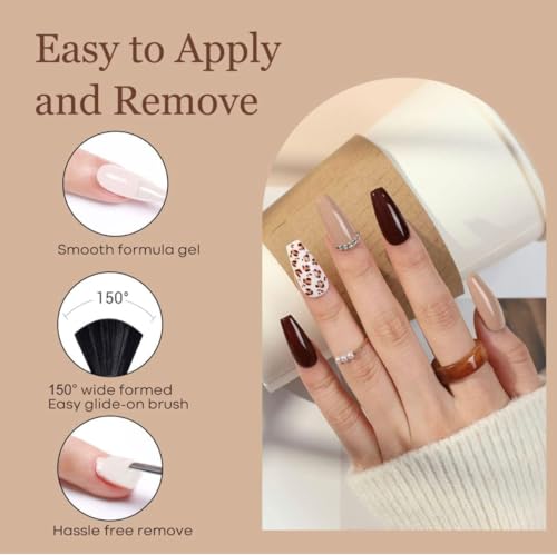 Image of Nail gel polish Set of 6, Quick Drying Nail Polish, Glossy Gel Finish Nail Kit | Highly Pigmented & Long Lasting Nail Enamel, Chip Resistance 15ml Each, Gift Set for Women Vacay Vibes