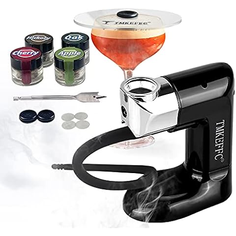 TMKEFFC Handheld Smoking Gun Food Cocktails Smoker Portable Smoke Infuser Accessories for Meat, Drinks, Cheese and Dessert, Cup Cover and Wood Chips Included Cover