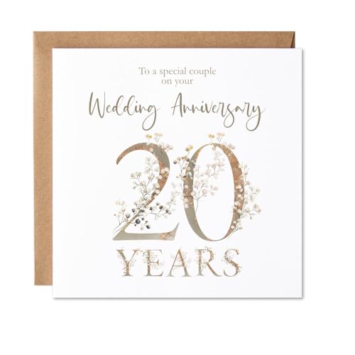 Maise & Rose 20th Wedding Anniversary Card For Special Couple | P33