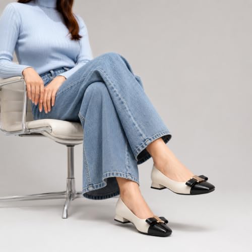 Image of C.Paravano Flats Women | Ballet Flats | Square Toe | Dressy Casual Shoes