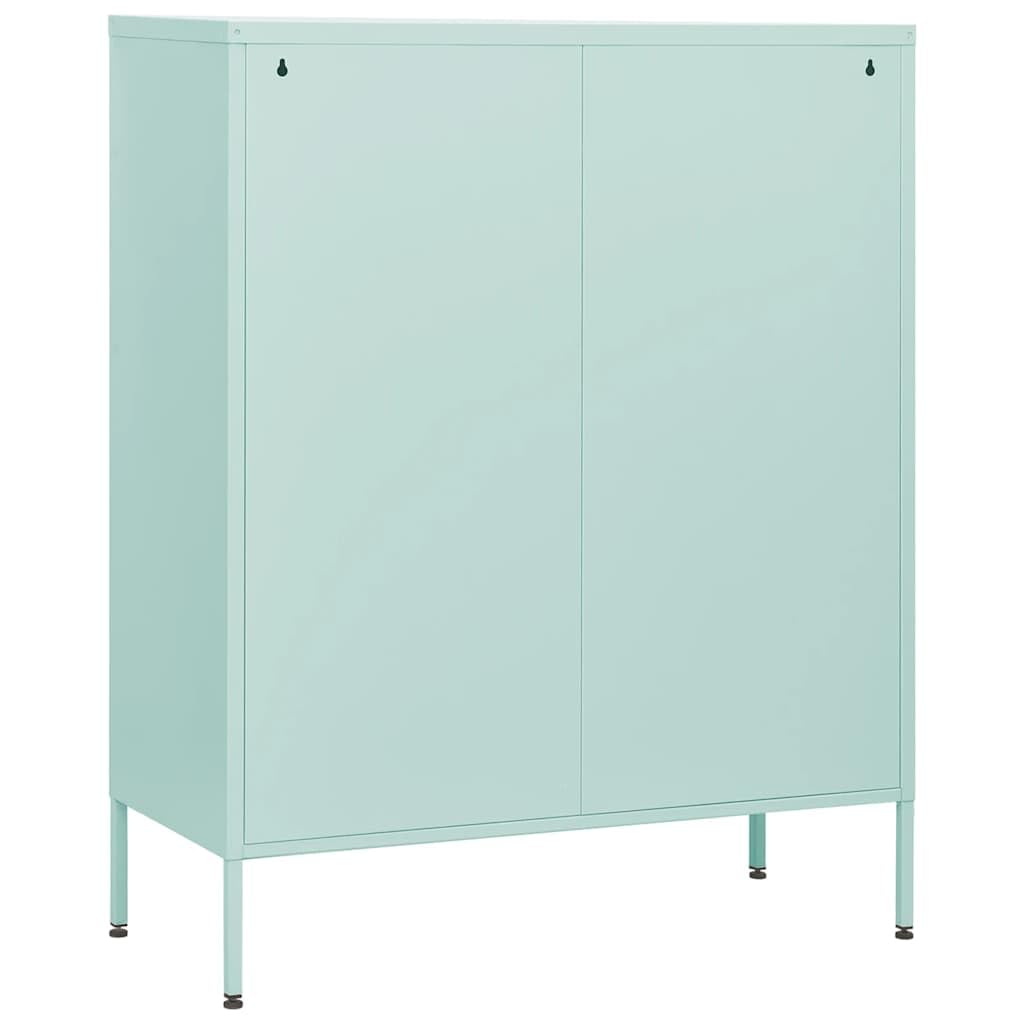 vidaXL Cassettiera Menta 80x35x101,5 cm in Acciaio
