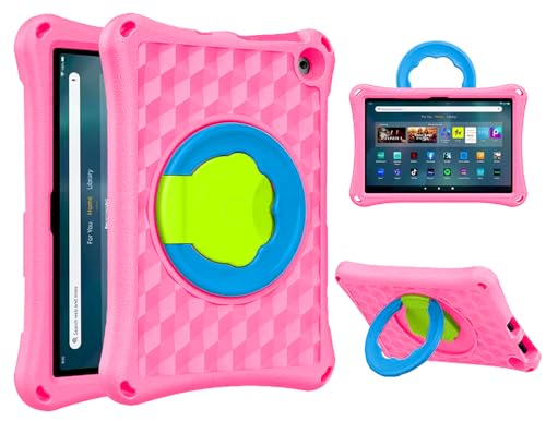 New 10in Tablet Case for Kids(2021/2023 Release 11th/13th Generation),DJ&RPPQ ipad 10 case Light Weight Anti Slip Shockproof Kids Friendly Case for 10 inch Tablet. (Pink)