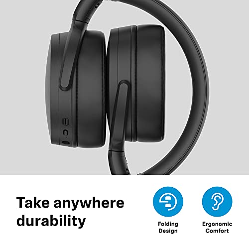 SENNHEISER HD 450BT Bluetooth 5.0 Wireless Headphone with Active Noise Cancellation - 30-Hour Battery Life, USB-C Fast Charging, Virtual Assistant Button, Foldable - Black by Sennheiser - Image 7