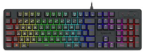 Teclado Membrana Gamer Redragon Netherbane K521-RGB USB Preto