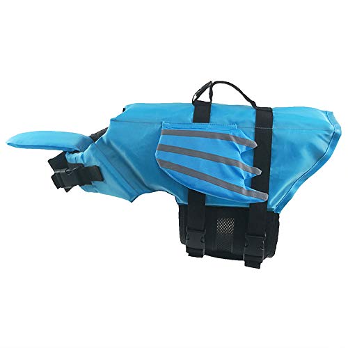 BLEVET Haustier Schwimmweste Hund Lebensretter Pet Floatation Weste Sicherheit Life Saver Sicherheit Badeanzug Erhalter MZ085 (XL, Blue)