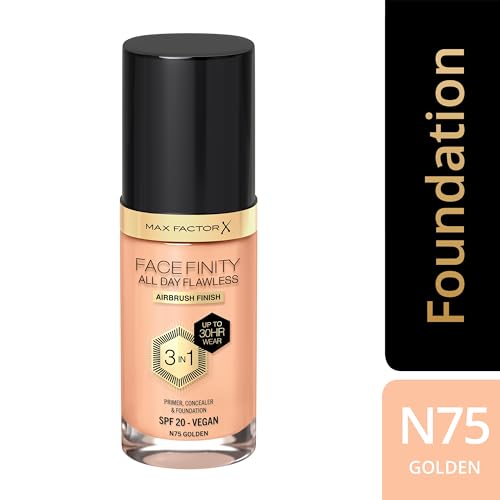 Max Factor FaceFinity 3 en 1 All Day Flawless Base de Maquillaje Tono 075 Golden – 119 gr