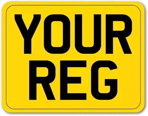 DTS Parts 11x8 Square Rear Registration Number Plates for 4x