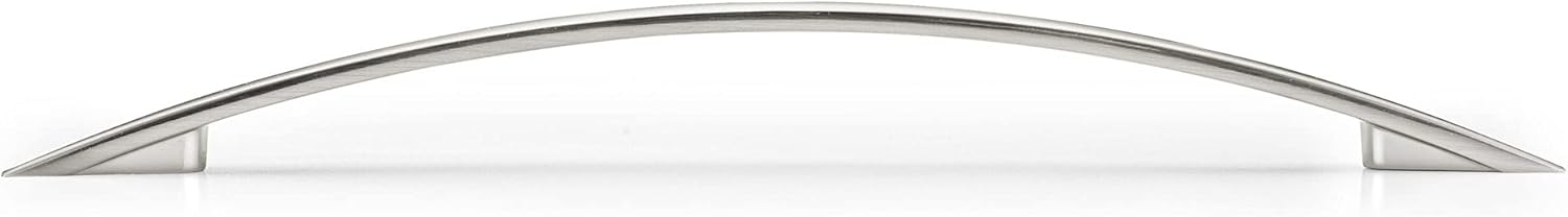 Richelieu Hardware BP821192195 Silverthorn Collection 7 9/16-inch (192 mm) Center-to-Center Brushed Nickel Modern Arched Cabinet and Drawer Pull Handle for Kitchen, Bathroom, and Furniture