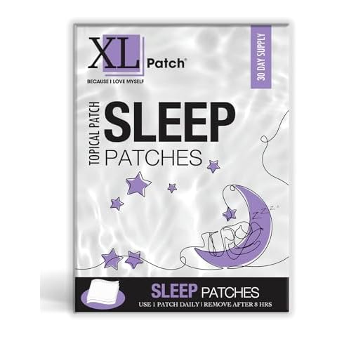 XLPATCH Sleep Patch | Extra Strength for Adults | Simple Application with Melatonin | Promotes Relaxation & Refreshing Wake-Ups | Long-Lasting Comfort for Men and Women, 30-Day Supply Cover