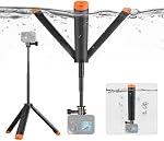 Etanche Selfie Stick Floating Hand Grip Floaing Tripod Stand Monopod extensible Compatible avec GoPro Héros 13/12/11/10/9/8/DJI OSMO Décision 5 Pro/4/3/Insta360 Ace Pro/Ace et la plupart des caméras d'action
