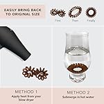 Kitsch Spiral Hair Ties for Women - Creaseless and Dent-free Coil Hair Ties No Damage, Phone Cord Coils | Made of Flexible and Durable Plastic | Ideal for Daily Use - Brunette, 8pcs - Image 4