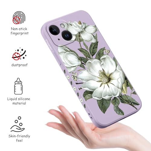 Coque iPhone 15 antichoc avec doublure microfibre douce fleurie - 4