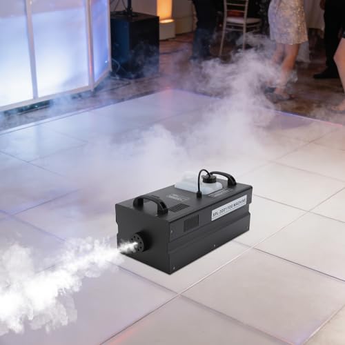 Máquina de humo portátil de 3000 W con control DMX512, panel y mando a distancia, tanque grande de 3 L, diseño fácil de rellenar para bodas, fiestas, discotecas, conciertos y Halloween, enchufe estadounidense, color negro miniatura 2