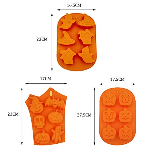 3pcs Halloween Silicone Zucca Fantasma Pipistrello...