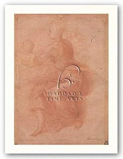 Seated Virgin Holding Child by Michelangelo Buonarotti 6.5"x9" Art Print Poster