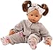 Produktbild Götz 2327113 Maxy Muffin Popsicle Puppe - 42 cm große Babypuppe mit braunen Schlafaugen, braune Haare und Weichkörper - Weichkörperpuppe in 7-teiligen Set