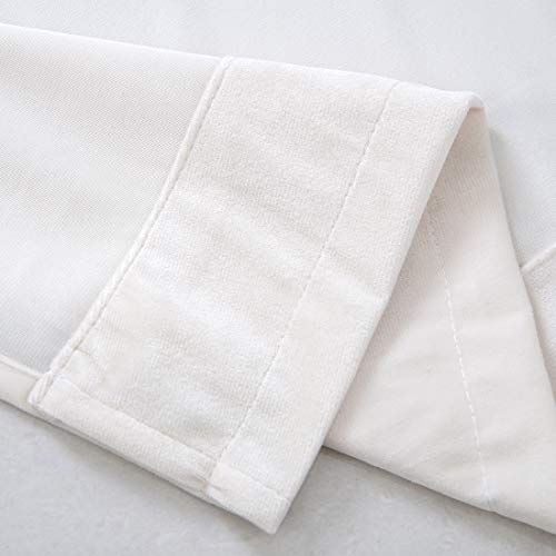 Vctops Solid Velvet Tier Curtains Rod Pocket For Kitchen Small Cafe Curtains For Window Treatment Set 2 Panels (White, 29" X 35") #TOP6