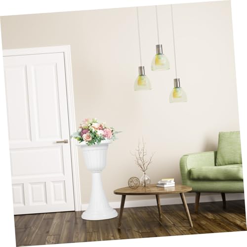 Vaso a colonna romana Detive Blumentopf anfora per balcone giardino matrimonio vaso di fiori in plastica bianca Slish Blumensäule per decorazione veranda