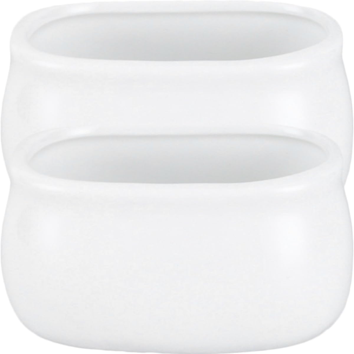 Ceramic Sugar Bowl and Creamer Set, Pure White Small Coffee Sugar Jars with Lid, Multi-Function Tea Bag Container for Household Kitchen Dining (2Pcs)