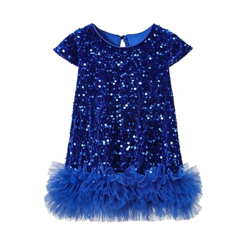 Tutu.kk Toddler Girls Sequin Dress A-Line Sparkly Sleeveless Wedding Gown Party Dresses for Girls