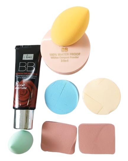 PM BB Cream with Makeup Blender Sponge and Whitening Compact Powder, Beauty Kit-picture-38