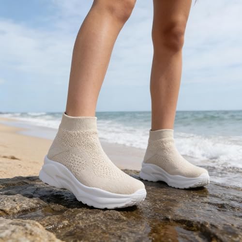 Image of RUIDENG Loafers for Women Comfortable | Women's Walking Shoes Everyday Working | 2 Inch Rocker Bottom