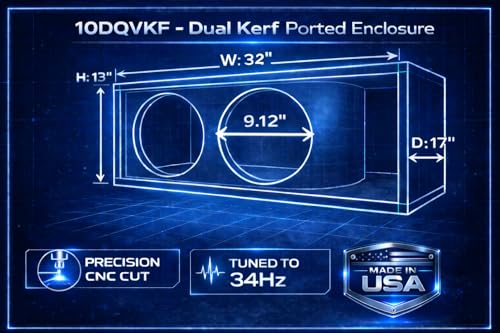 Atrend Dual 10 Inch Subwoofer Box – Kerf Ported Subwoofer Enclosure – Low-Tuned Car Audio Bass Box – Pro Series – Made in USA by Atrend - Image 5