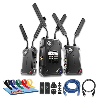 Hollyland Cosmo C2 Wireless Video Transmission System, Dual HDMI SDI Transmitters, 3000ft Range, 1080p60, RTMP NDI HX Streaming Bundle with (2 Transmitters and 1 Receiver Kit)