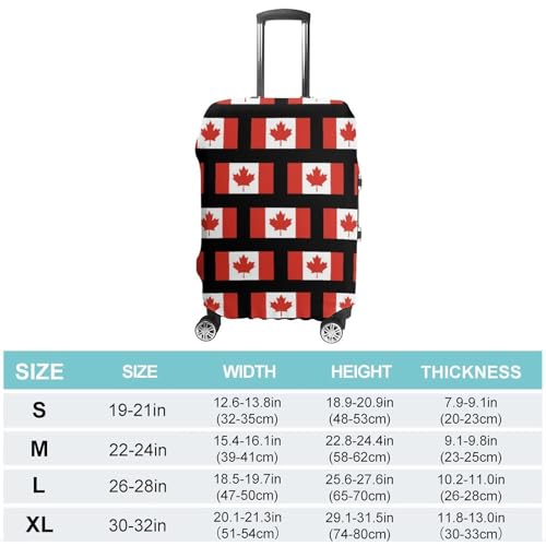 Canada Plaid ​​Canadian Flag Luggage Covers Washable Travel Suitcase Cover Elastic Baggage Protector2