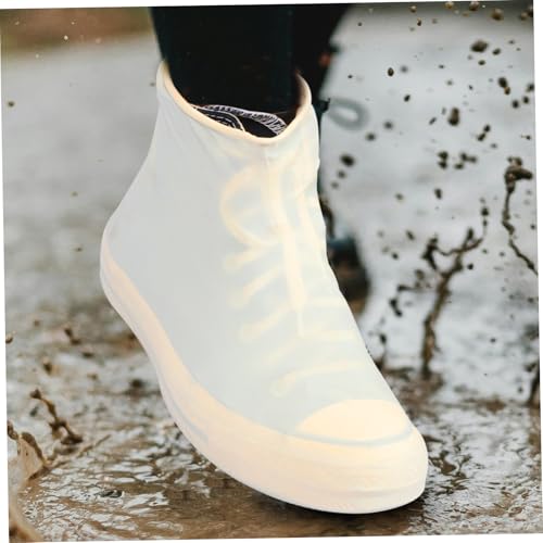 3 pares de cubrezapatos de lluvia de látex para ciclismo, unisex, cubiertas para zapatos deportivos reutilizables para exteriores miniatura 2