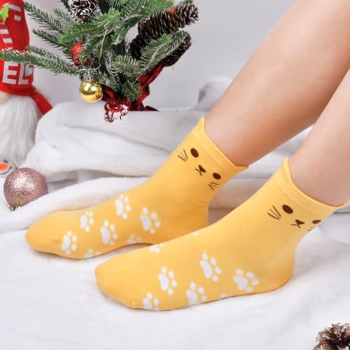 Stocking Stuffers for Women Wife Teen Girls Cute Cat Animal Socks Gifts - image 2