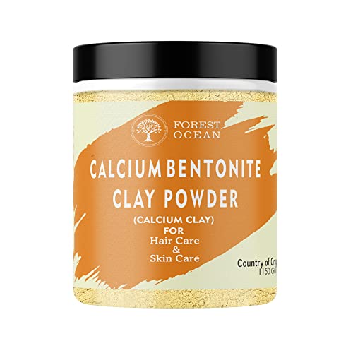 Image of Forest Ocean Calcium Bentonite Clay Powder (100% Pure & Natural, Indian Healing Clay) For Healthy Hair & Skin Care - 200gm