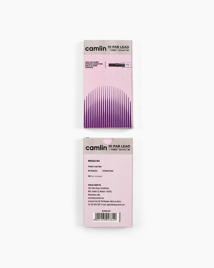 Image of Camel 2mm Hi-Par Pencil Lead - 2 mm, Black (Pack of 10) | Smooth & Dark Leads for Writing, Sketching & Exams | Break-Resistant, High Precision Refills